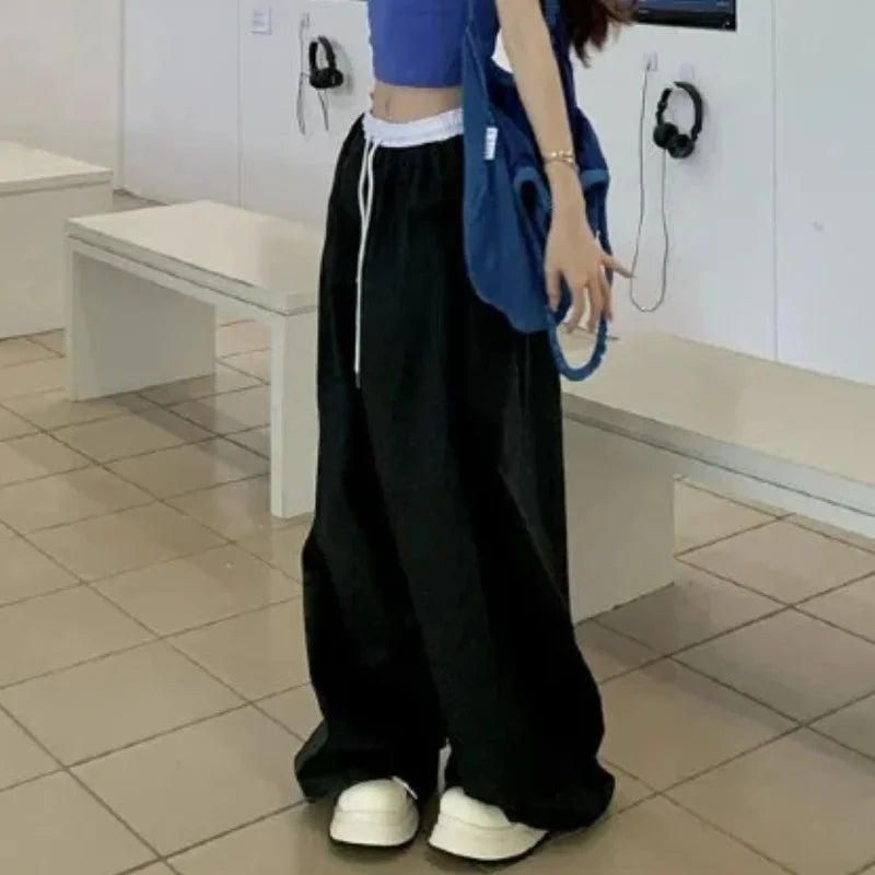 Full Length Wide Leg Casual Cargo Pants with Pockets