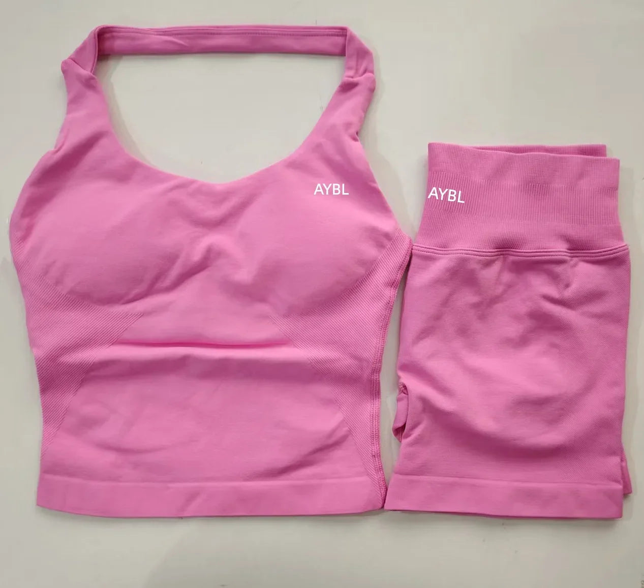 Women's Halter Tank And Shorts Yoga Set For Workout Outfits