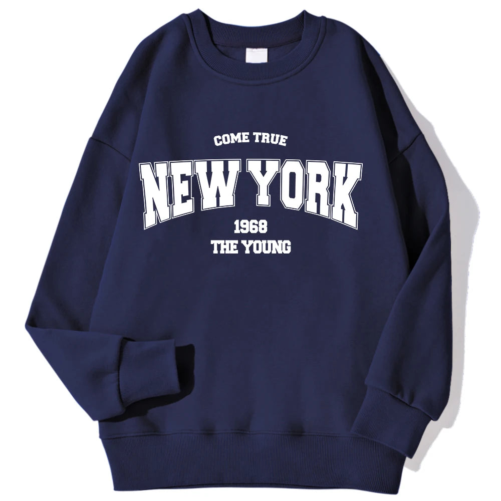 Letter Graphic Long Sleeve Pullover Casual Sweatshirt for Layering