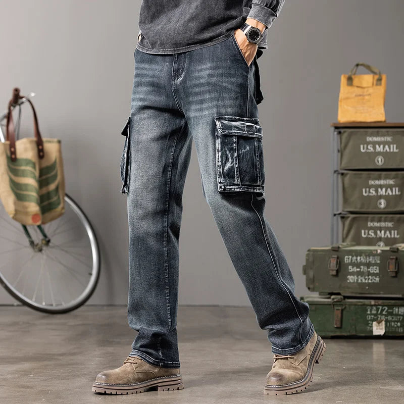 Men's Wide Leg Denim Jeans for Casual Everyday Wear