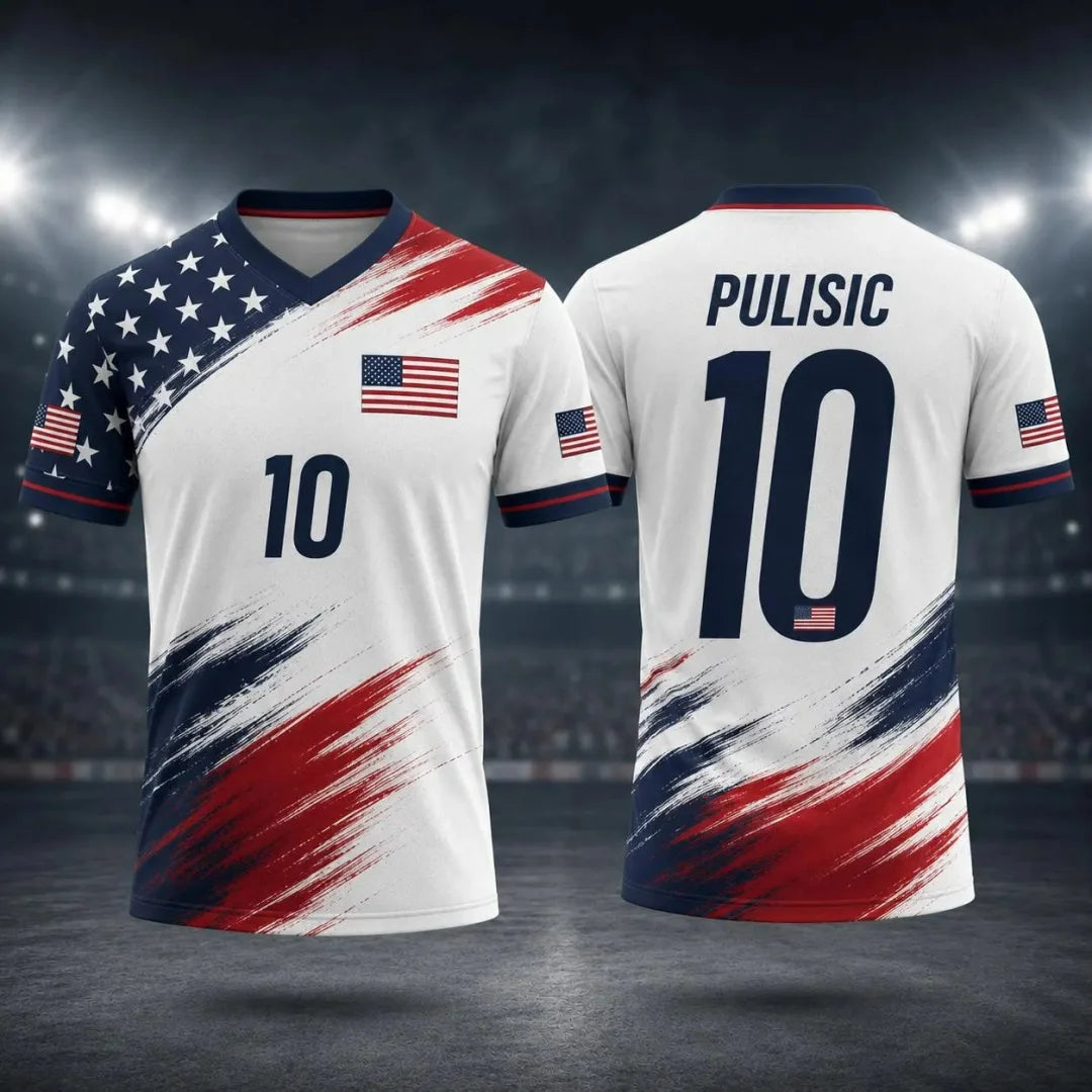 Soccer Graphic Short Sleeve Crew Neck Sports T Shirt