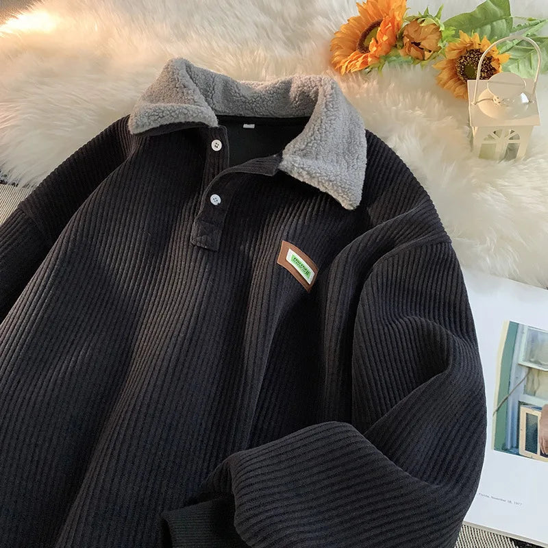 Stand Collar Half Zip Long Sleeve Casual Pullover Sweatshirt