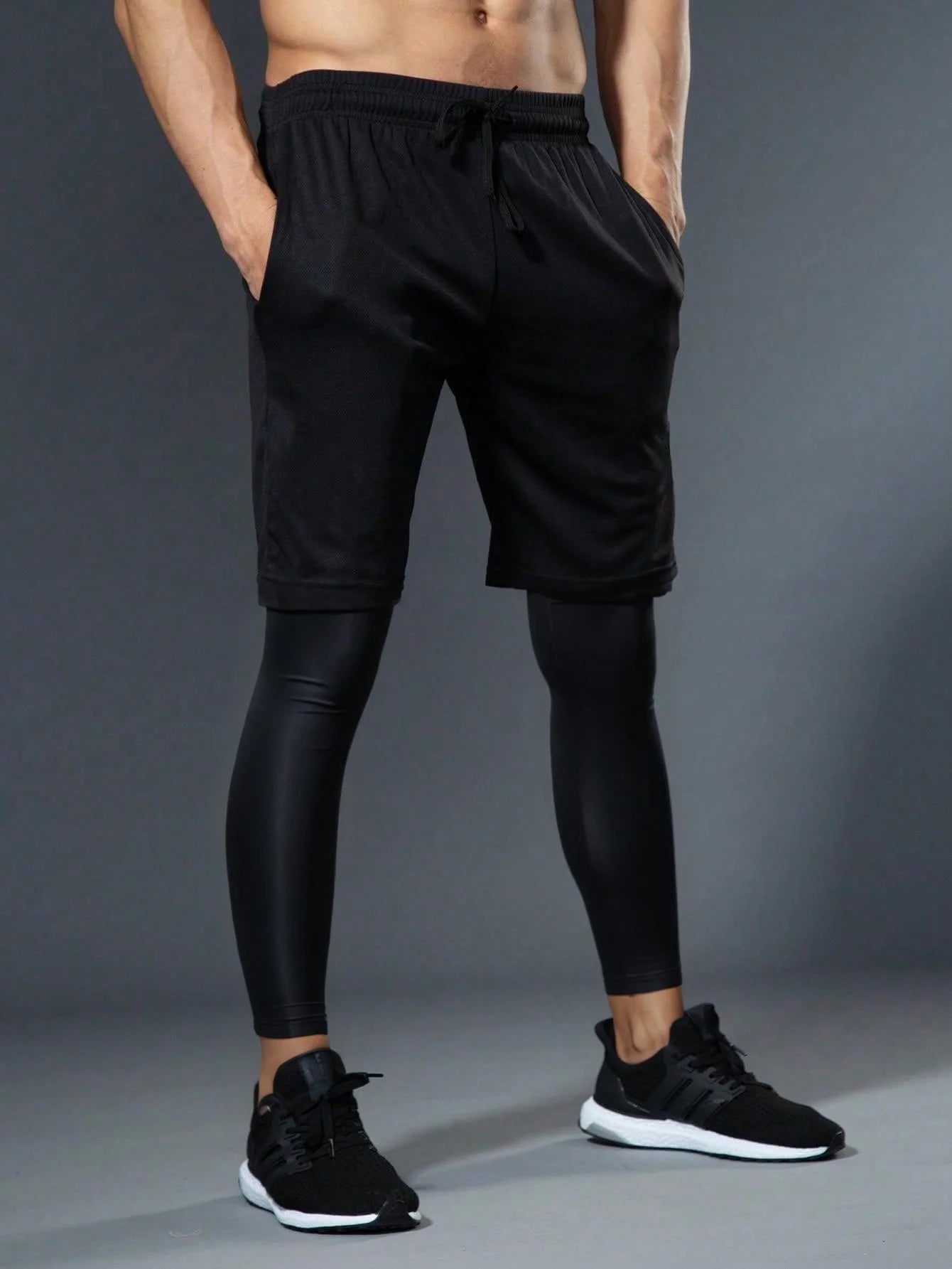Men's Fitted Training Leggings for Gym and Running