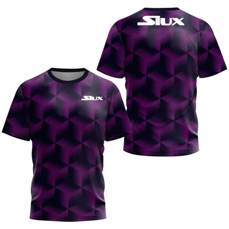 Geometric Court Sports Short Sleeve T-shirt For Sports Outfits