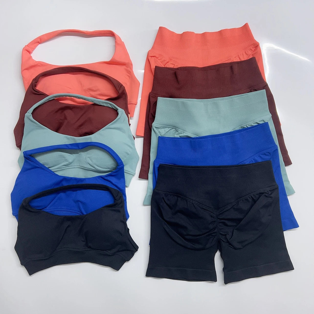 Women's Halter Bra And Shorts Yoga Set For Workout Outfits