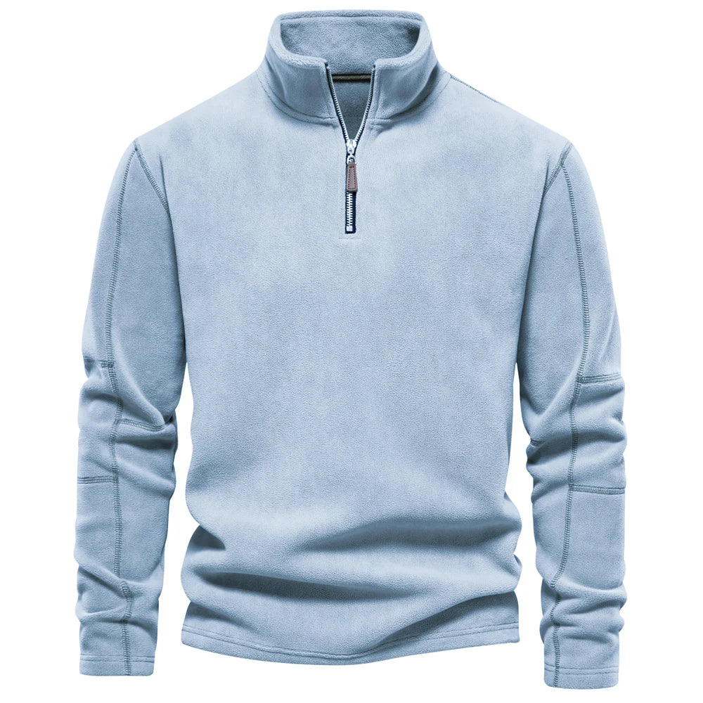 Men's Quarter-Zip Fleece Long-Sleeve Pullover