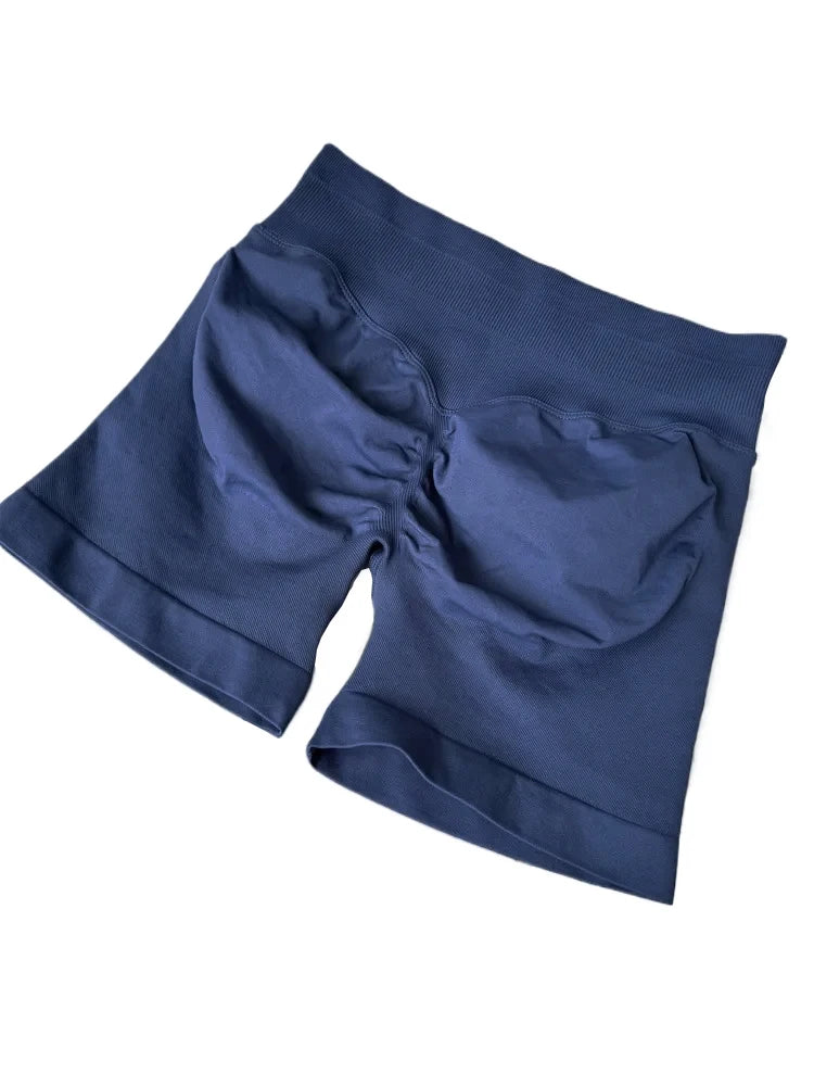 Women's Scrunch Back Nylon Blend Shorts for Yoga and Gym Training