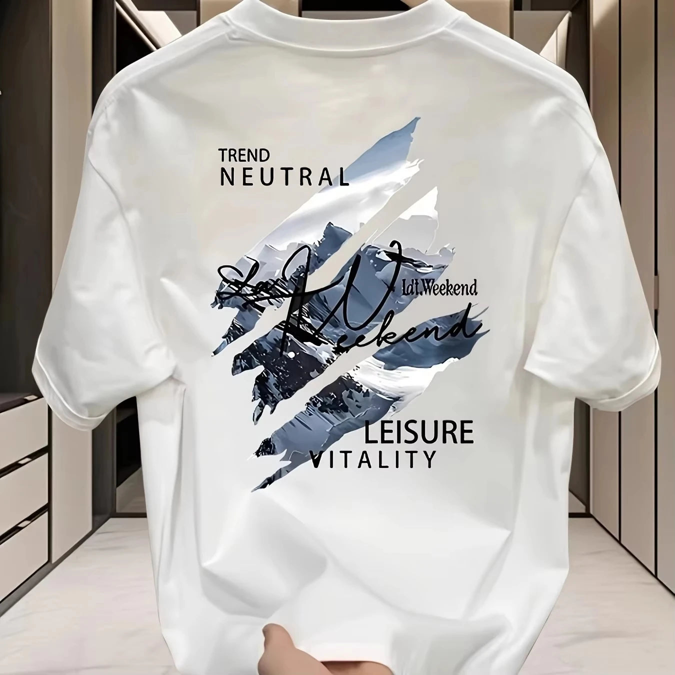 Men's Summer Breathable Short Sleeve Graphic T-Shirt for Casual Streetwear