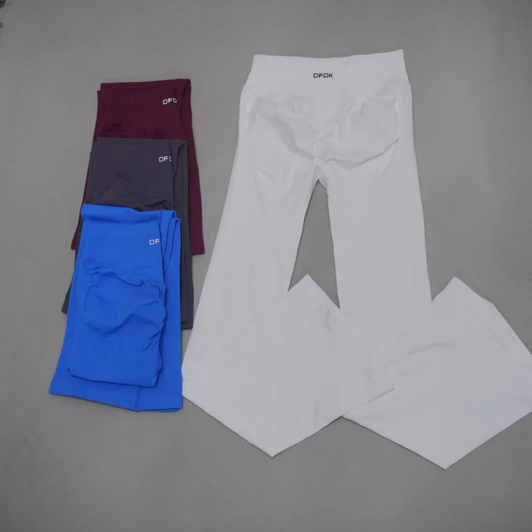 Women's Scrunch Flared Leggings For Workout Outfits And Layering
