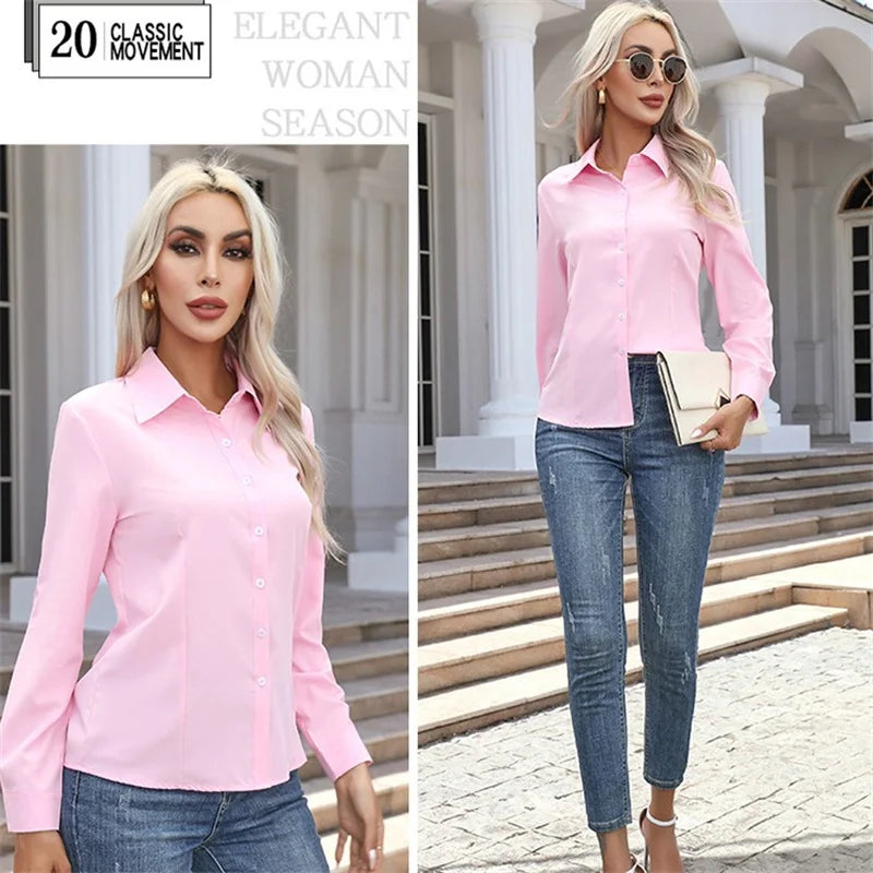 Women's Collared Long Sleeve Shirt