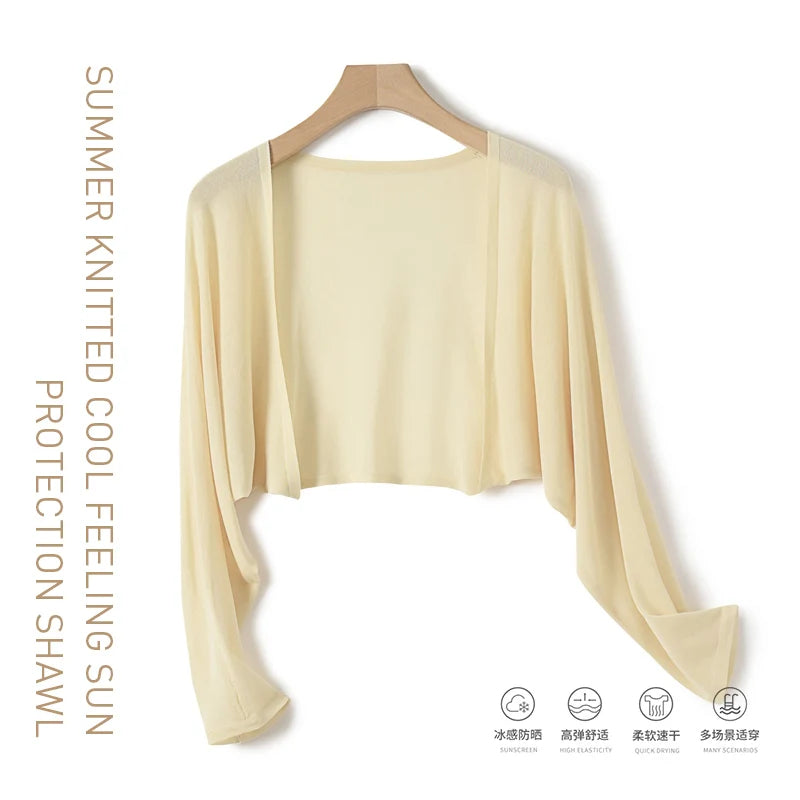 Cropped Open Front Knit Cardigan for Layering over Outfits