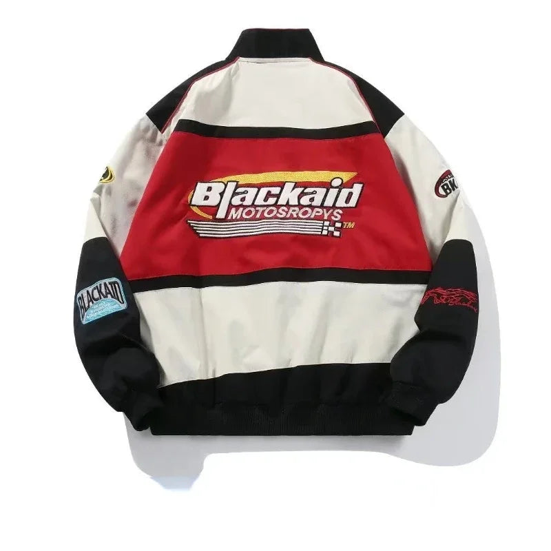 Color Block Long Sleeve Casual Streetwear Racing Style Jacket
