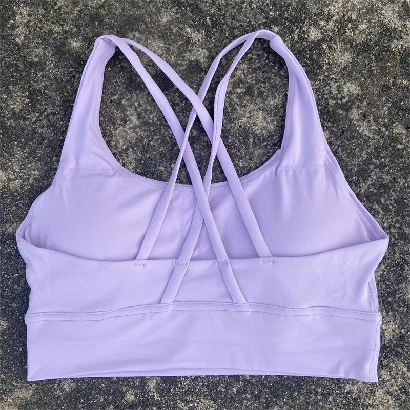 Women's Thin Strap Cross Back Sports Bra