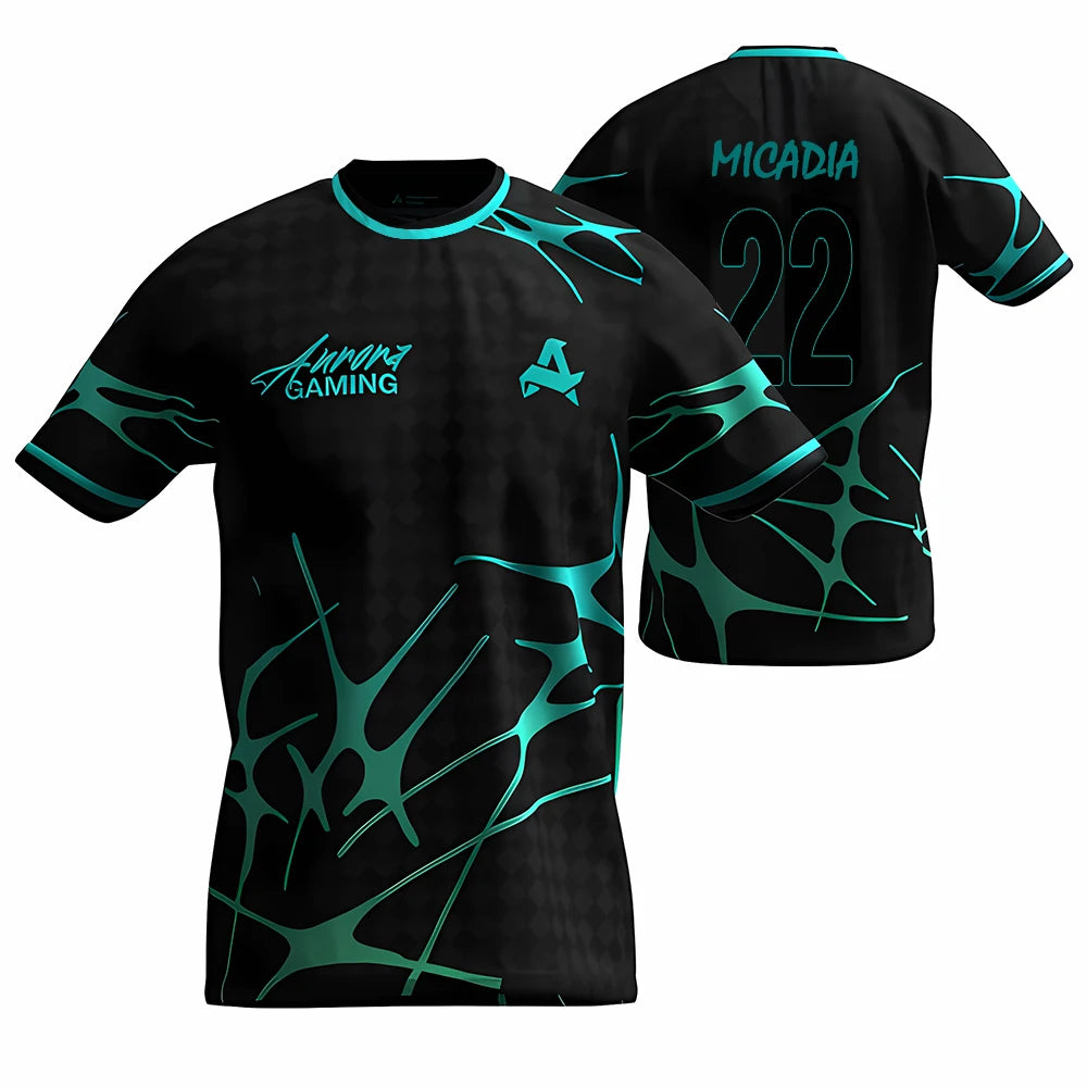 Esports Graphic Short Sleeve Crew Neck Sports T Shirt