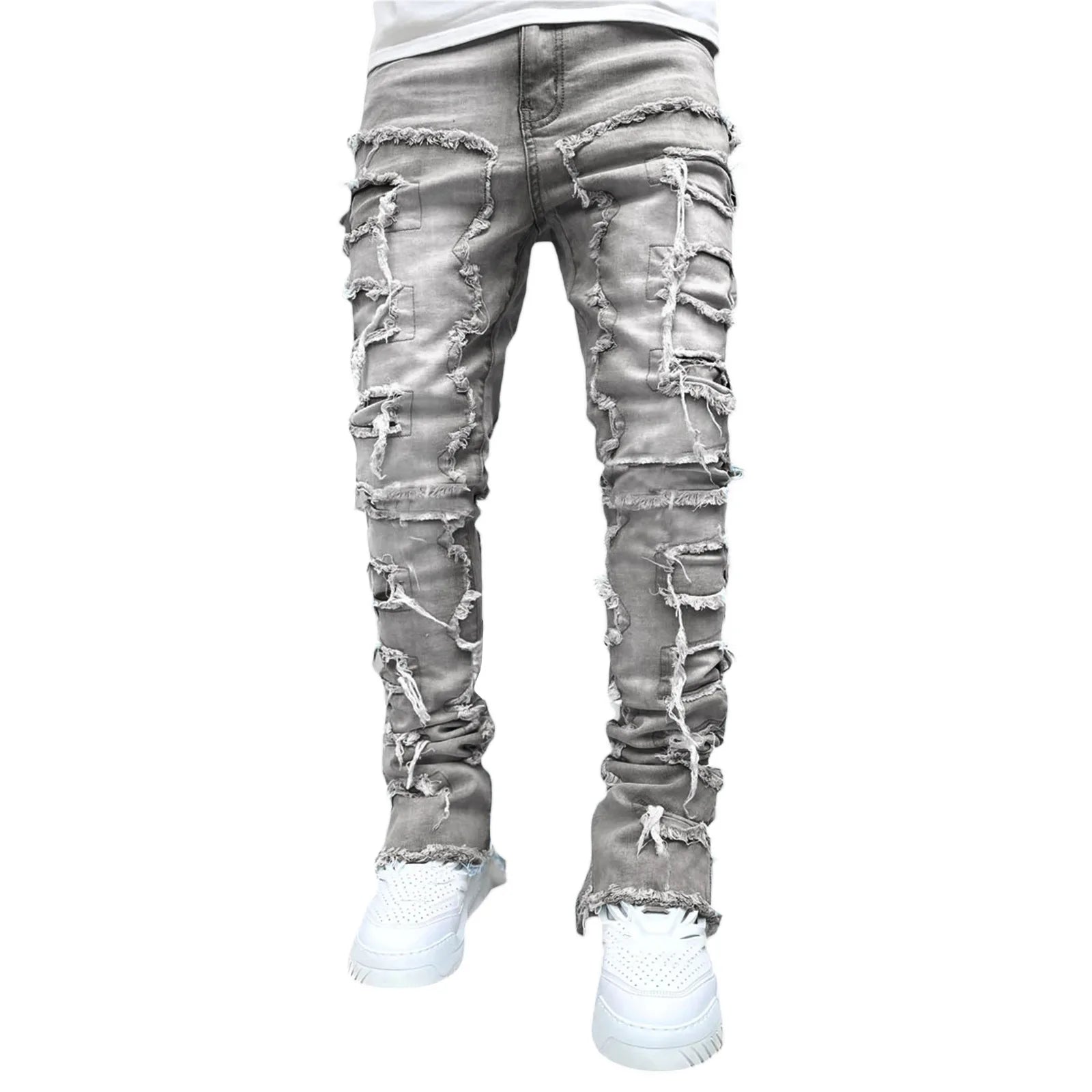 Men's Distressed Slim Fit Denim Jeans for Casual Everyday Wear