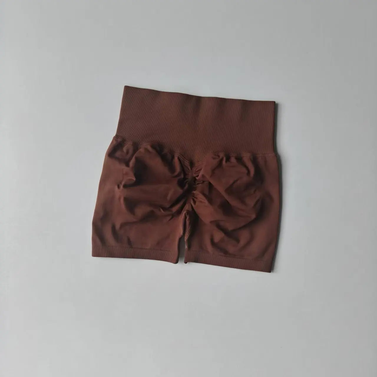 Women's High Waist Scrunch Back Polyester Shorts for Gym Workouts