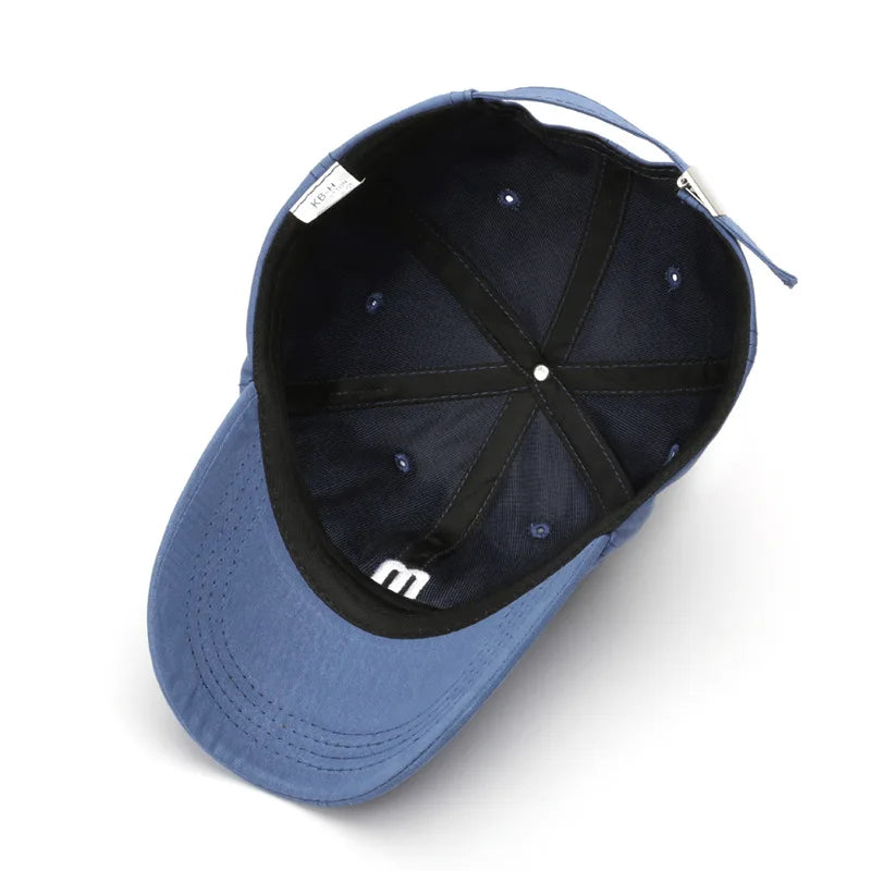Letter Embroidered Baseball Cap with Curved Brim Shape