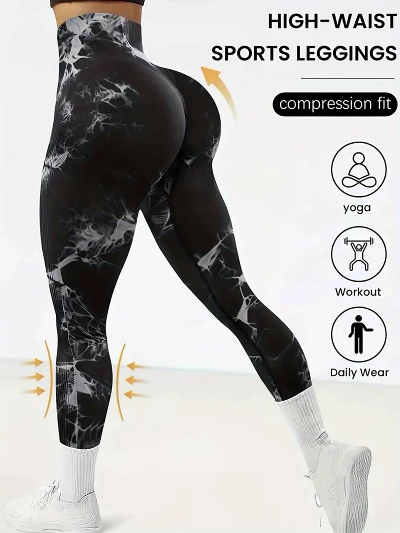 Women's Tie Dye Capri Leggings For Workout Outfits
