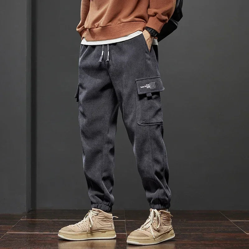 Men's Multi Pocket Elastic Waist Casual Cargo Pants
