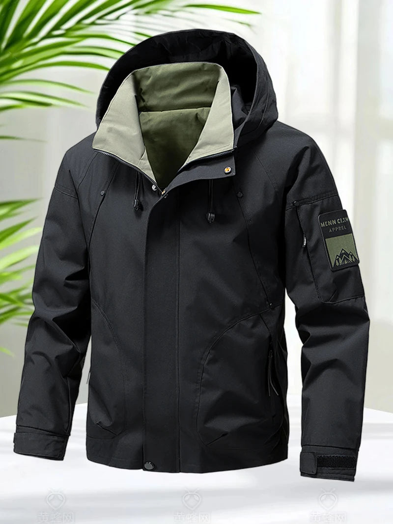 Hooded Zip-Front Softshell Jacket
