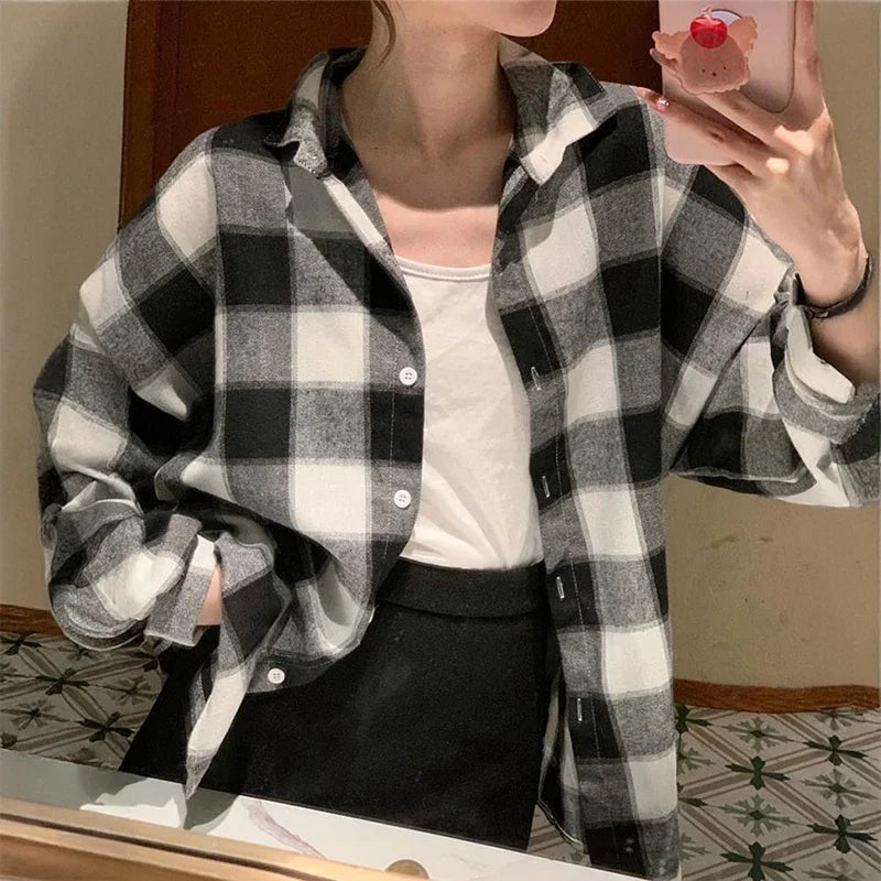 Women's Checked Long Sleeve Shirt