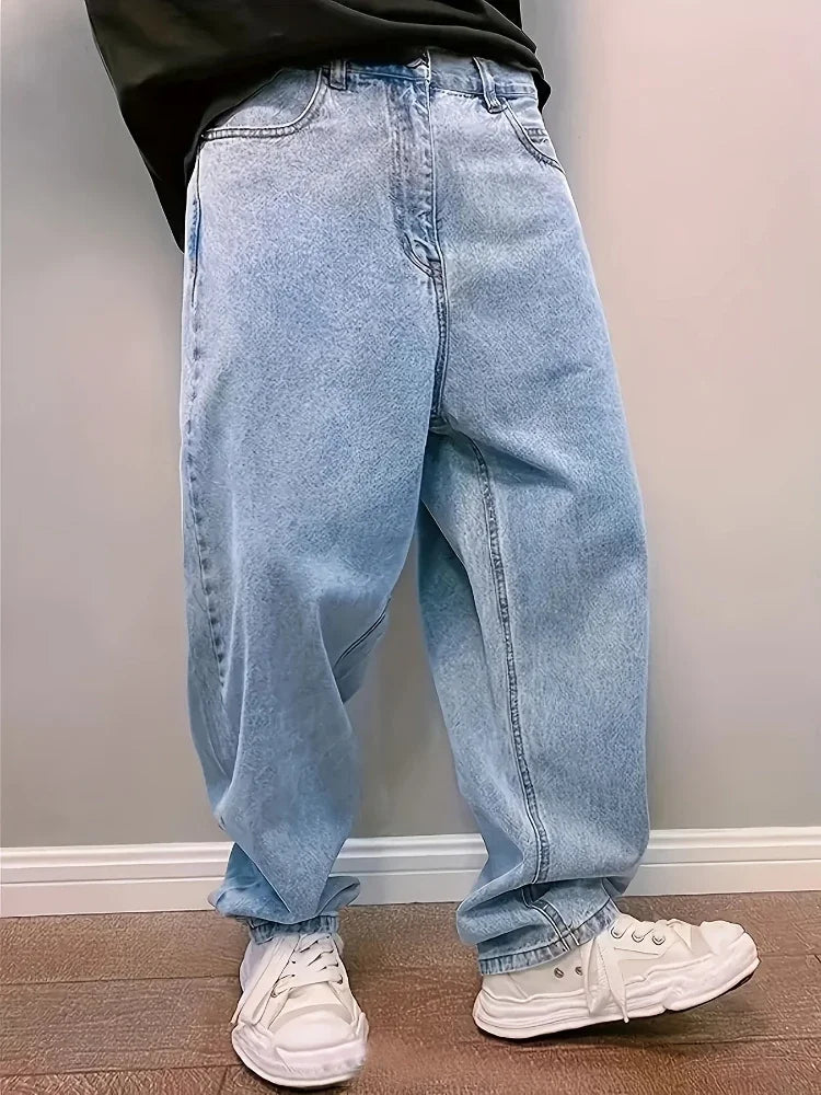 Men's Wide Leg Denim Jeans for Casual Everyday Wear