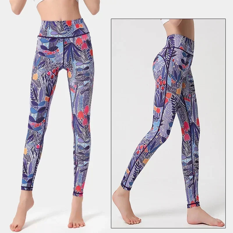 Women's Printed High-Waist Workout Leggings