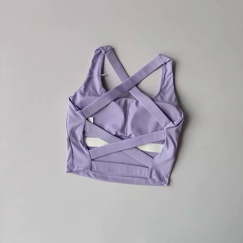 Women's Cross Back Strappy Sports Sports Bra For Workout Outfits