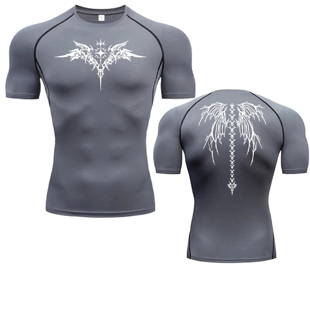 Fitted Sports Compression Shirt with Original Sleeve Style Options