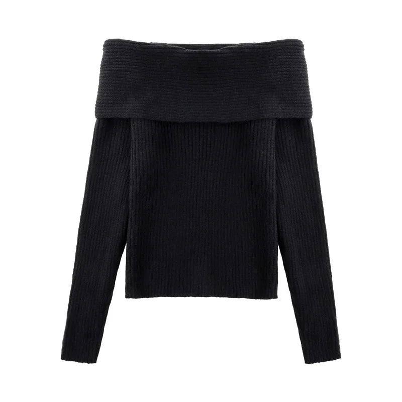 Women's Off Shoulder Zip Front Cardigan Casual Knit Layer