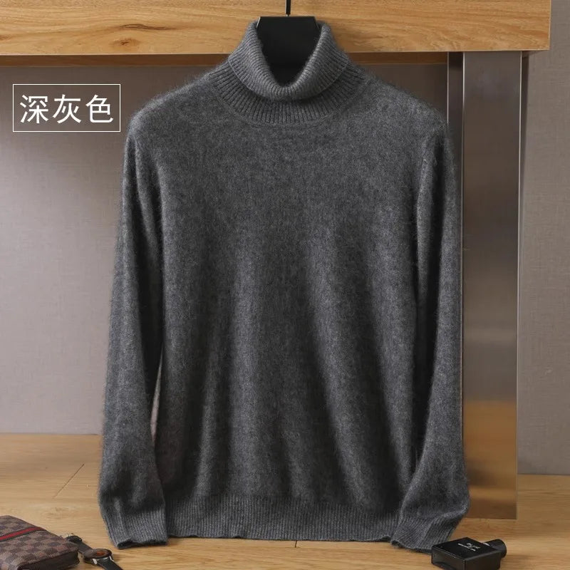 Men's Turtleneck Long Sleeve Knit Sweater
