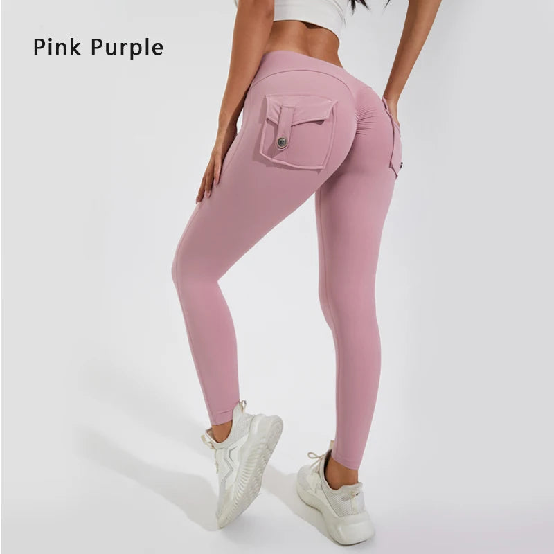 Women's Back Pocket Full Length Leggings For Workout Outfits