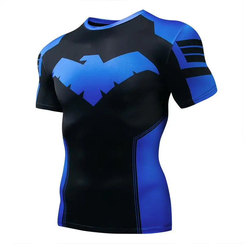 Fitted Sports Compression Shirt with Original Sleeve Style Options