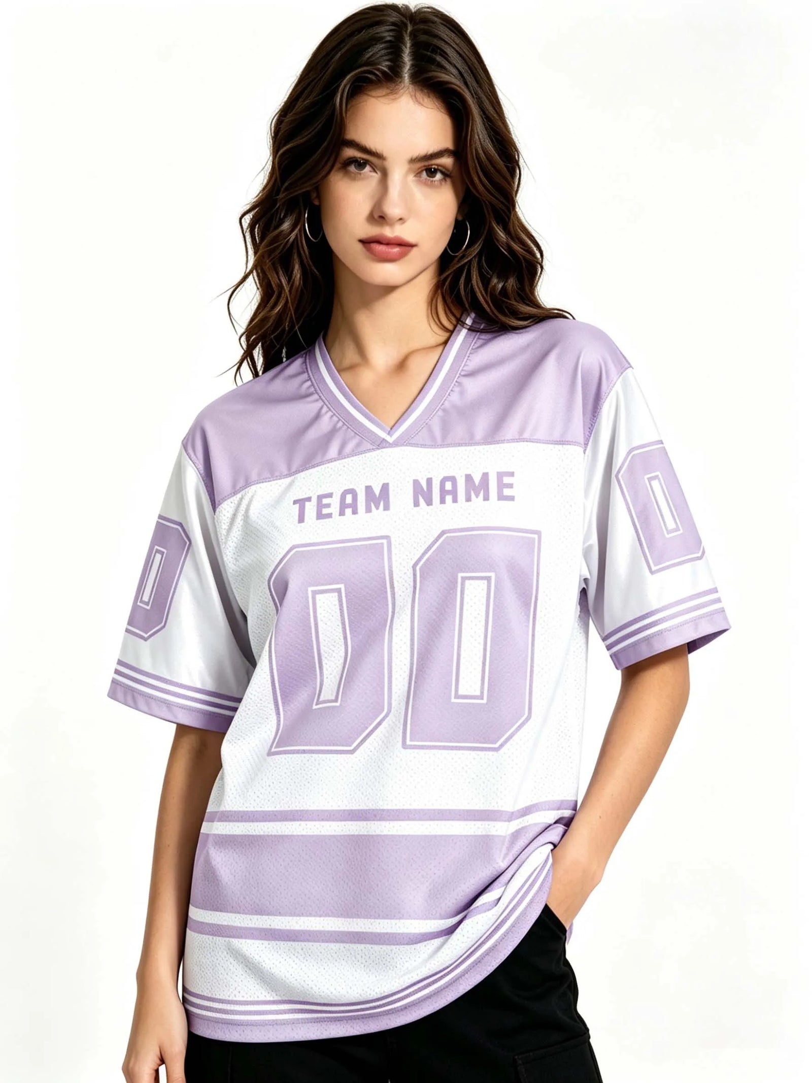 American Football Graphic Short Sleeve Sports Jersey with Number Print