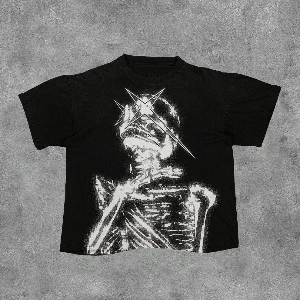 Graphic Crew Neck Short Sleeve Casual Pullover T Shirt
