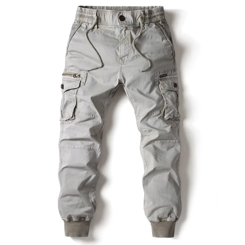 Men's Multi Pocket Elastic Waist Casual Cargo Pants