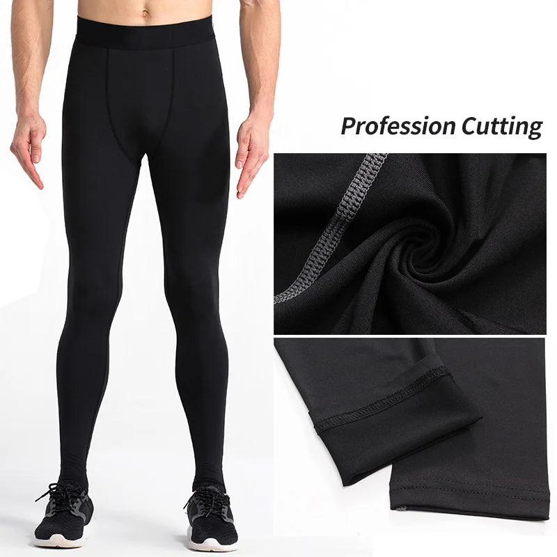 Men's Fitted Training Leggings for Gym and Running