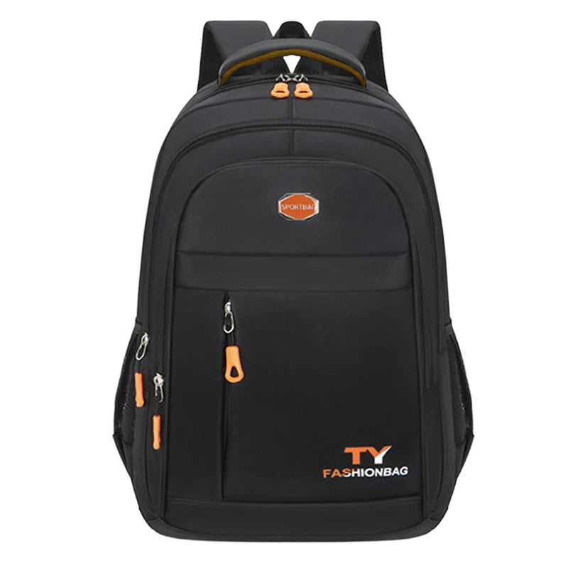Everyday Commuter Backpack with Contrast Zippers and Multiple Front Pocket Styles