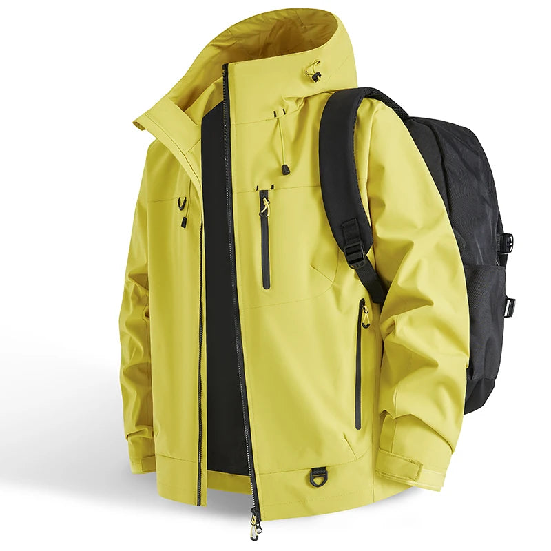 Hooded Zip-Front Outdoor Jacket