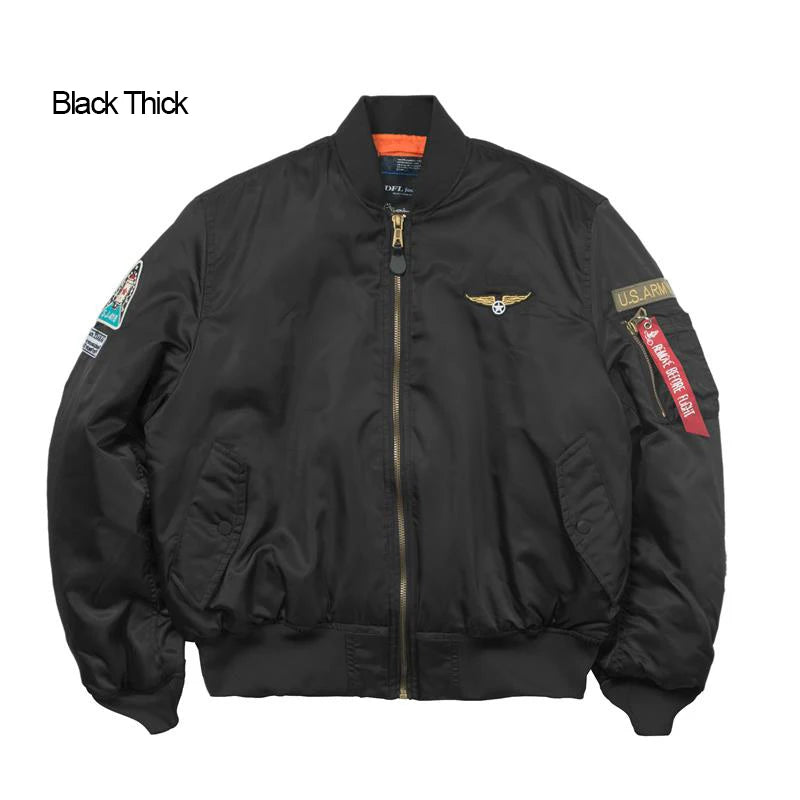 Men's Bomber Jacket Casual Fall Winter Military Jacket and Coats Outwear
