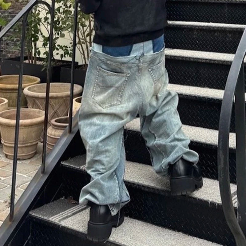 Men's Wide Leg Denim Jeans for Casual Everyday Wear