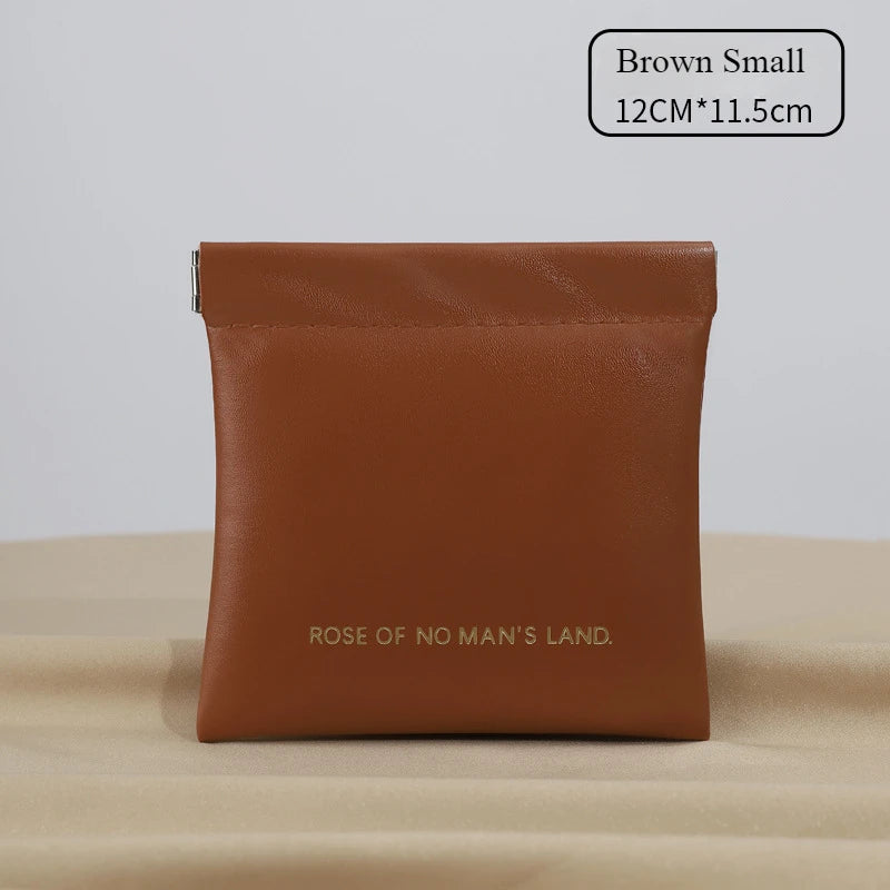 Mini Squeeze Closure Coin Pouch with Plain Exterior