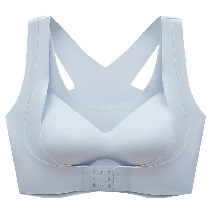 Women's Front Clasp Bra with Wide Crossover Back Straps