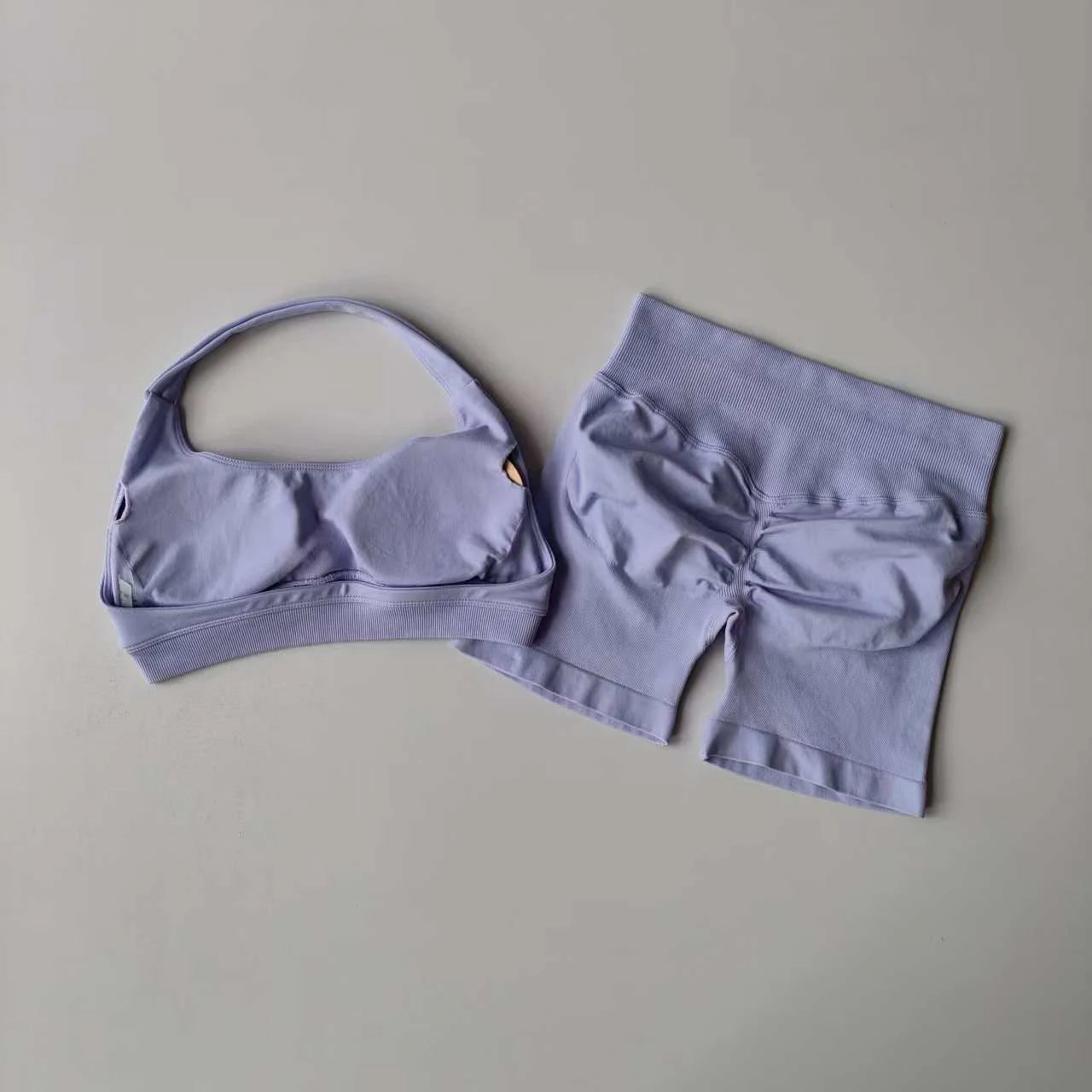 Women's Halter Bra And Shorts Yoga Set For Workout Outfits