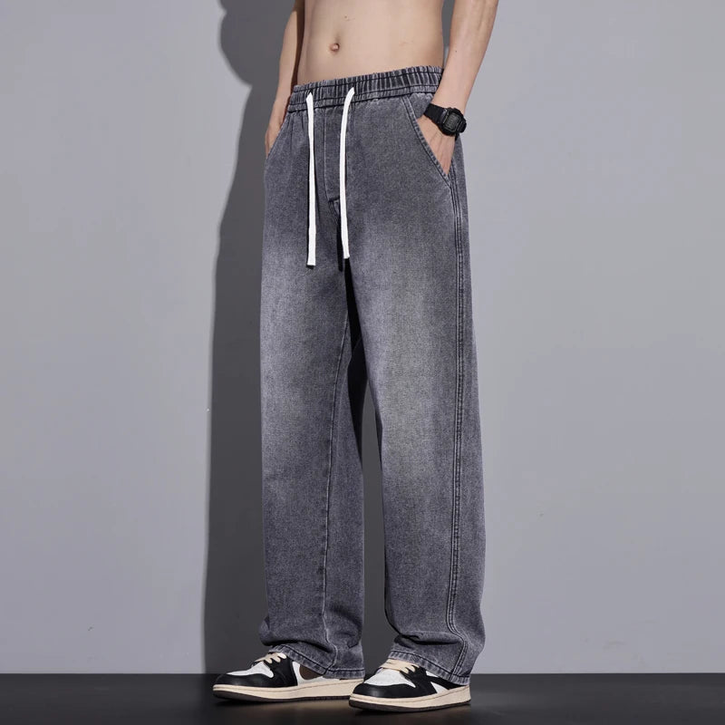 Men's Wide Leg Denim Jeans for Casual Everyday Wear