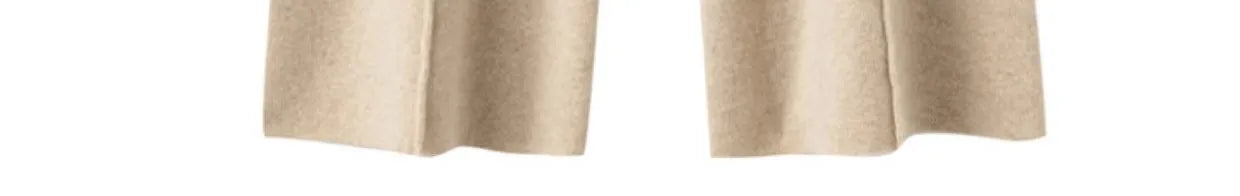 Wide-leg women's autumn winter cashmere high-waisted knitted straight-leg pants high-end casual outerwear loose drape long pants