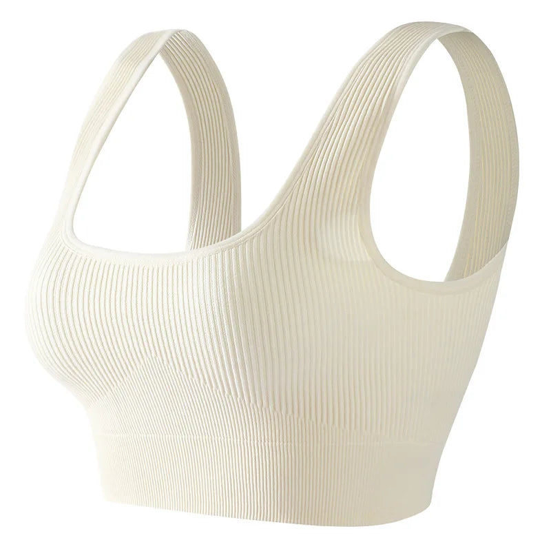 Women's Ribbed Scoop Neck Sports Bra