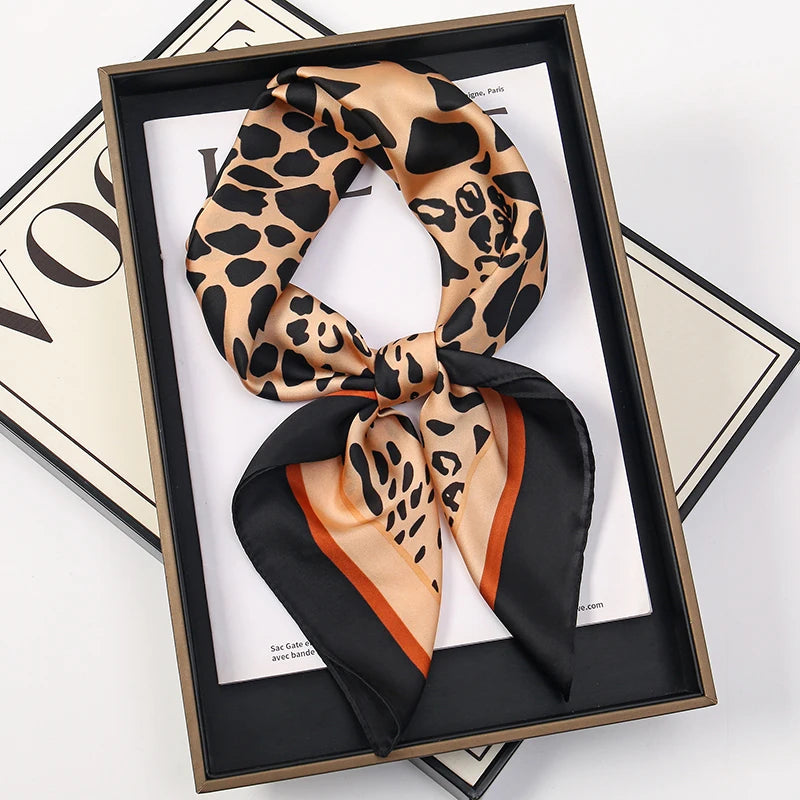 Printed Square Scarf for Hair Wrap and Neck Styling