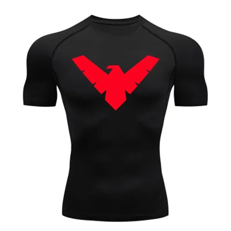 Fitted Crew Neck Long Sleeve Compression T Shirt