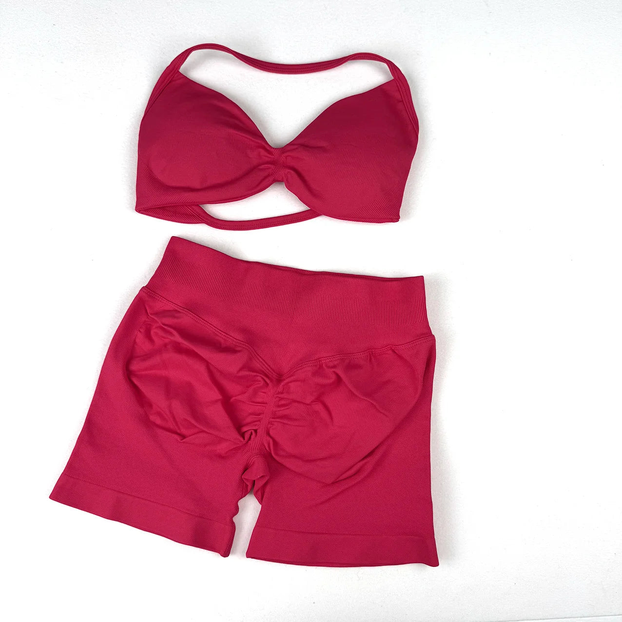 Women's Halter Bra And Shorts Yoga Set For Workout Outfits